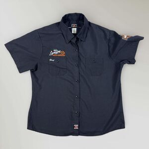 Harley-Davidson Women's Button Up Shirt White Lightning Chattanooga Size XL READ